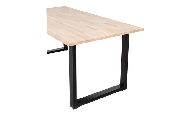 Ruokapöytä Tuor U-jalat 220 cm Käsittelemätön - Tammi/Musta - Ruokapöydät & keittiön pöydät
