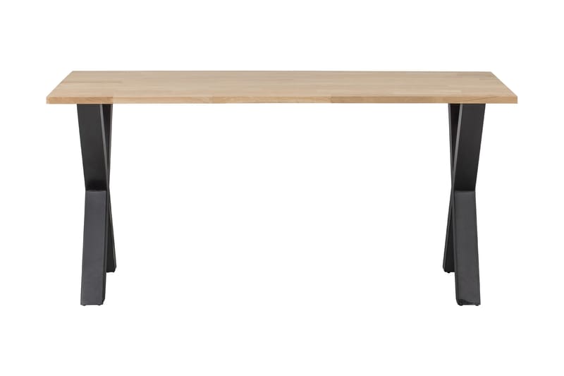 Ruokapöytä Tuor X-alat 180 cm Käsittelemätön - Tammi/Musta - Huonekalut - Pöytä & ruokailuryhmä - Ruokapöydät & keittiön pöydät