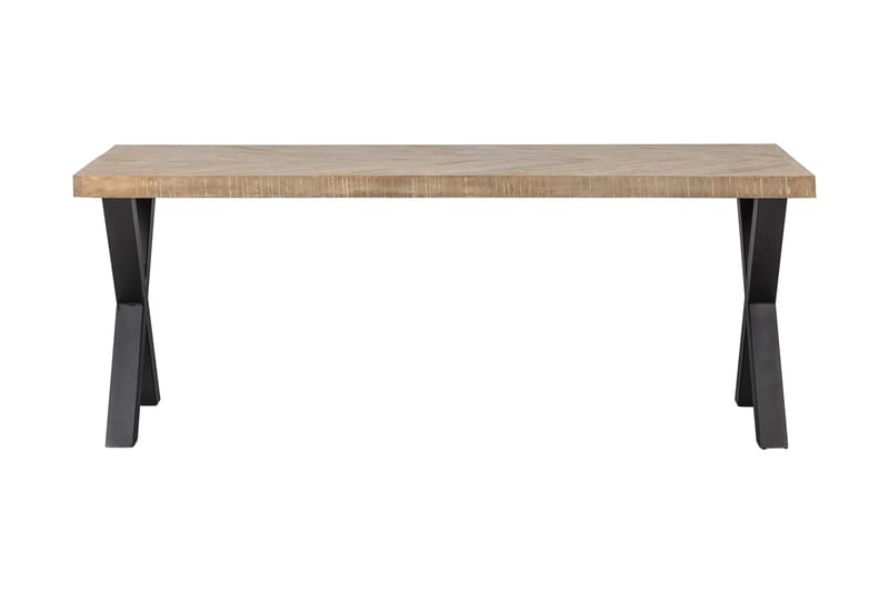 Ruokapöytä Tuor X-jalka 180 cm - Kalanruoto/Luonnonväri/Musta - Huonekalut - Pöytä & ruokailuryhmä - Ruokapöydät & keittiön pöydät