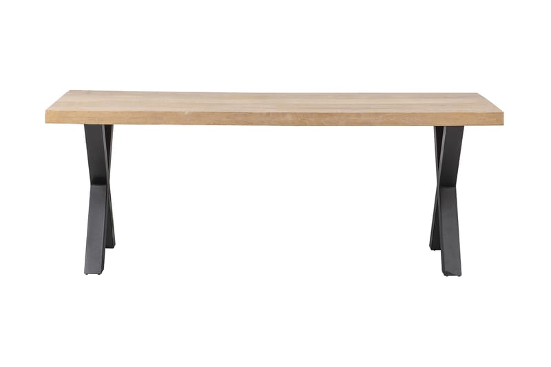 Ruokapöytä Tuor X-jalka 180 cm - Luonnonväri/Musta - Huonekalut - Pöytä & ruokailuryhmä - Ruokapöydät & keittiön pöydät