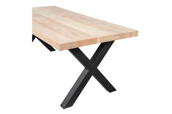 Ruokapöytä Tuor X-jalka 180 cm - Luonnonväri/Musta - Ruokapöydät & keittiön pöydät