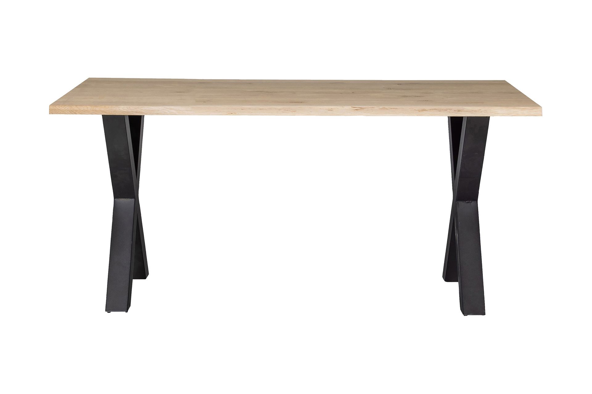 Ruokapöytä Tuor X-jalka 180 cm - Tammi/Musta - Huonekalut - Pöytä & ruokailuryhmä - Ruokapöydät & keittiön pöydät