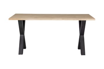 Ruokapöytä Tuor X-jalka 180 cm - Tammi/Musta - Huonekalut - Pöytä & ruokailuryhmä - Ruokapöydät & keittiön pöydät