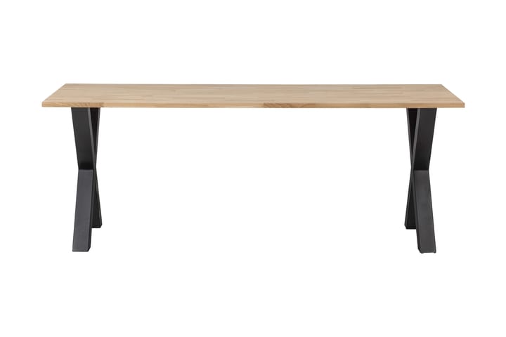 Ruokapöytä Tuor X-jalka 200 cm - Tammi/Musta - Ruokapöydät & keittiön pöydät