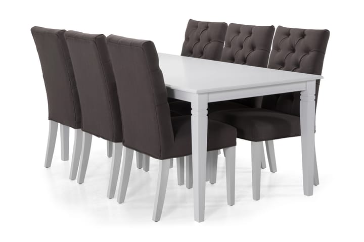 Ruokapöytä Twain 180 cm - Valkoinen/Harmaa - Ruokapöydät & keittiön pöydät