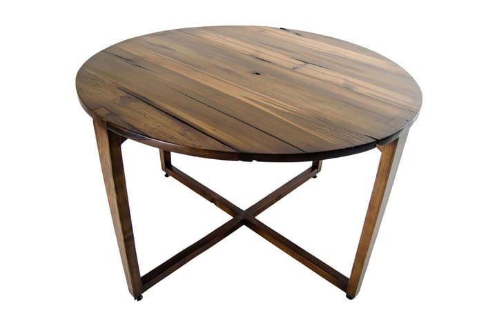 Ruokapöytä Ubatu Pyöreä 80 cm - Pähkinä/Tummanruskea - Ruokapöydät & keittiön pöydät