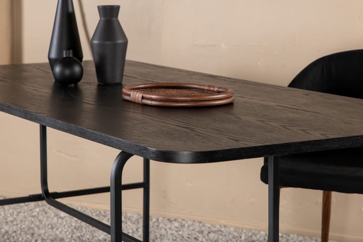 Ruokapöytä Unnao 200 cm - Musta - Ruokapöydät & keittiön pöydät