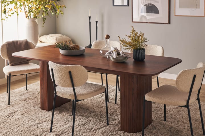 Ruokapöytä Uppveda 200 cm - Tummanruskea - Ruokapöydät & keittiön pöydät