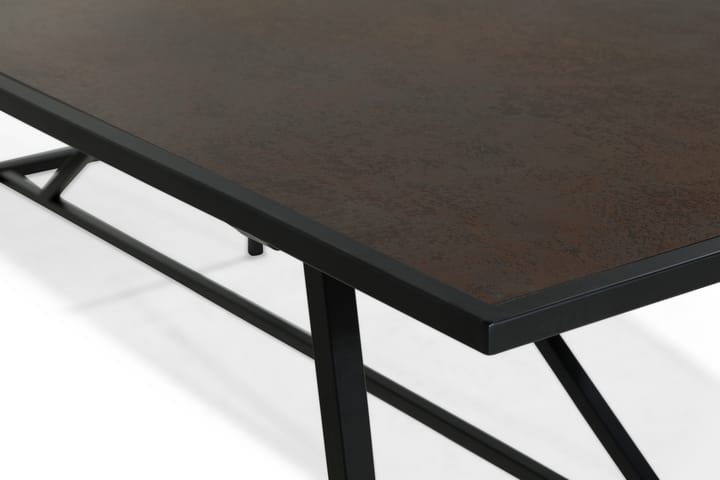 Ruokapöytä Valens 204 cm - Ruskea/Musta - Ruokapöydät & keittiön pöydät