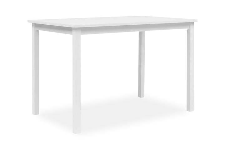 Ruokapöytä valkoinen 114x71x75 cm kumipuu - Valkoinen - Ruokapöydät & keittiön pöydät