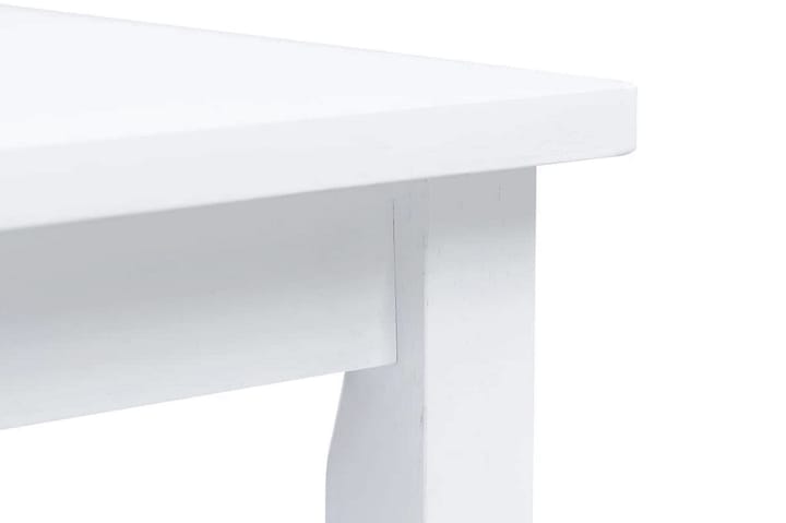 Ruokapöytä valkoinen 114x71x75 cm kumipuu - Valkoinen - Ruokapöydät & keittiön pöydät