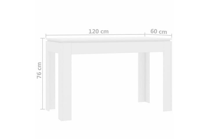 Ruokapöytä valkoinen 120x60x76 cm lastulevy - Valkoinen - Ruokapöydät & keittiön pöydät