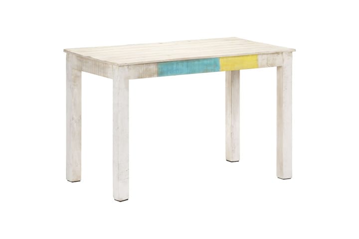 Ruokapöytä valkoinen 120x60x76 cm täysi mangopuu - Valkoinen - Ruokapöydät & keittiön pöydät