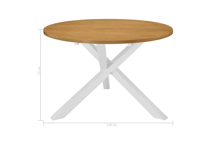 Ruokapöytä valkoinen 120x75 cm MDF - Valkoinen - Ruokapöydät & keittiön pöydät