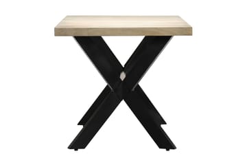 Ruokapöytä valkoinen 160x80x75 cm mangopuu - Valkoinen - Huonekalut - Pöytä & ruokailuryhmä - Ruokapöydät & keittiön pöydät