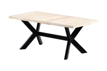 Ruokapöytä valkoinen 180x90x75 cm mangopuu - Valkoinen - Huonekalut - Pöytä & ruokailuryhmä - Ruokapöydät & keittiön pöydät