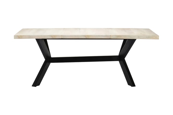Ruokapöytä valkoinen 200x100x75 mangopuu - Valkoinen - Ruokapöydät & keittiön pöydät