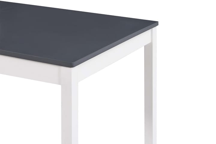 Ruokapöytä valkoinen ja harmaa 140x70x73 cm mänty - Harmaa - Ruokapöydät & keittiön pöydät