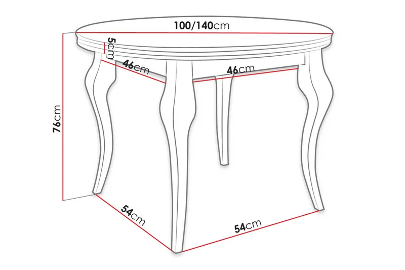 Ruokapöytä - Valkoinen - Huonekalut - Pöytä & ruokailuryhmä - Ruokapöydät & keittiön pöydät
