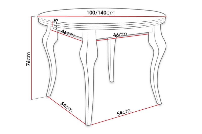Ruokapöytä - Valkoinen - Huonekalut - Pöytä & ruokailuryhmä - Ruokapöydät & keittiön pöydät