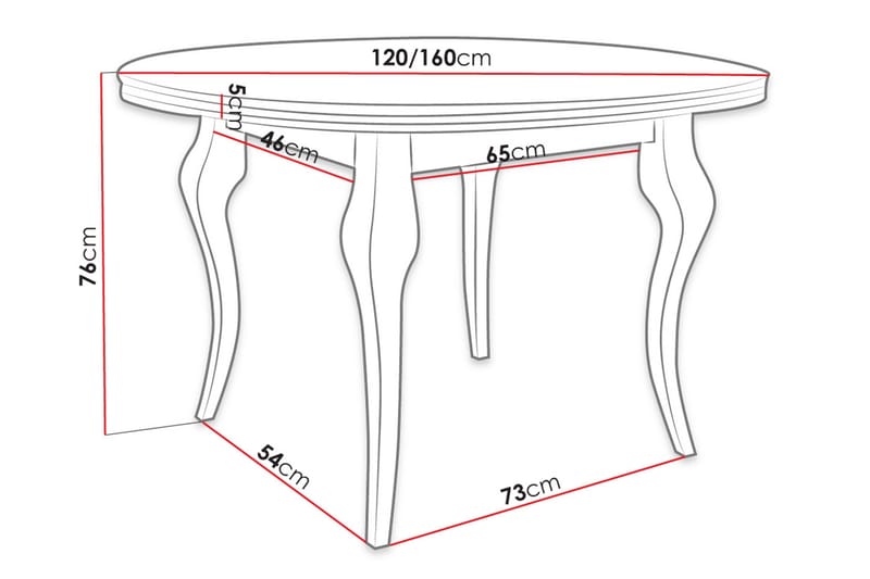 Ruokapöytä - Valkoinen - Huonekalut - Pöytä & ruokailuryhmä - Ruokapöydät & keittiön pöydät