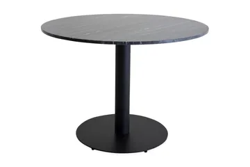Ruokapöytä Venture Home Admira-ruokapöytä 106 cm pyöreä marmori Black - Huonekalut - Pöytä & ruokailuryhmä - Ruokapöydät & keittiön pöydät