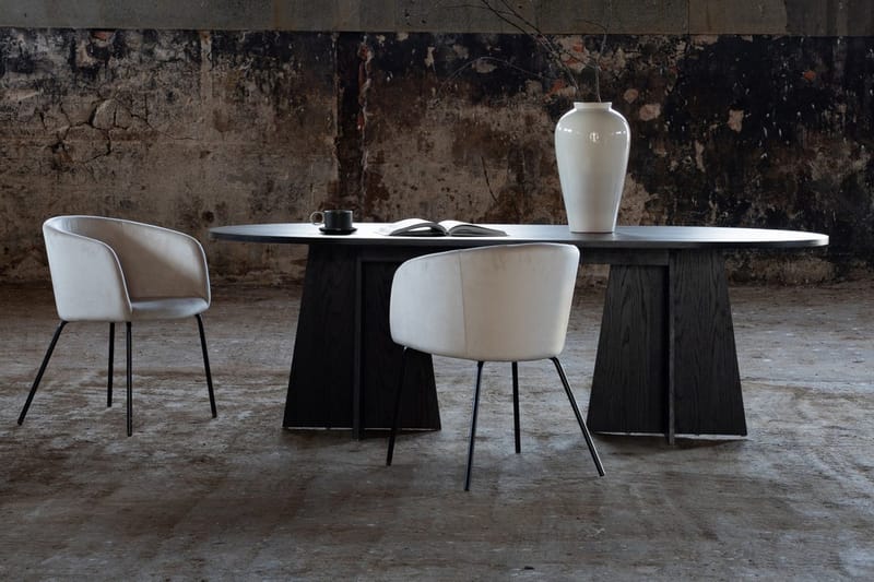 Ruokapöytä Venture Home Bootcut-ruokapöytä 230x115x75 cm ovaali Black - Huonekalut - Pöytä & ruokailuryhmä - Ruokapöydät & keittiön pöydät