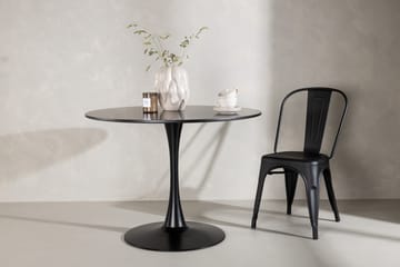 Ruokapöytä Venture Home Glade-ruokapöytä 100x74 cm pyöreä Black - Huonekalut - Pöytä & ruokailuryhmä - Ruokapöydät & keittiön pöydät