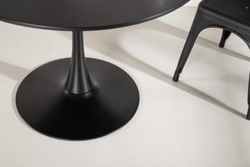 Ruokapöytä Venture Home Glade-ruokapöytä 100x74 cm pyöreä Black - Huonekalut - Pöytä & ruokailuryhmä - Ruokapöydät & keittiön pöydät