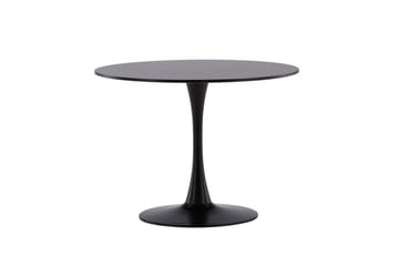 Ruokapöytä Venture Home Glade-ruokapöytä 100x74 cm pyöreä Black - Huonekalut - Pöytä & ruokailuryhmä - Ruokapöydät & keittiön pöydät