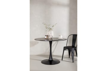 Ruokapöytä Venture Home Glade-ruokapöytä 100x74 cm pyöreä Black - Huonekalut - Pöytä & ruokailuryhmä - Ruokapöydät & keittiön pöydät