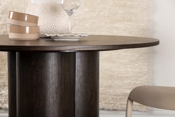 Ruokapöytä Venture Home Olivia-ruokapöytä 110 cm pyöreä Brown 110 cm - Huonekalut - Pöytä & ruokailuryhmä - Ruokapöydät & keittiön pöydät