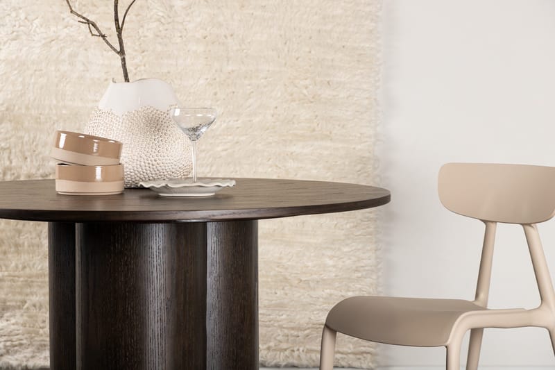 Ruokapöytä Venture Home Olivia-ruokapöytä 110 cm pyöreä Brown 110 cm - Huonekalut - Pöytä & ruokailuryhmä - Ruokapöydät & keittiön pöydät