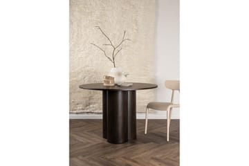 Ruokapöytä Venture Home Olivia-ruokapöytä 110 cm pyöreä Brown 110 cm - Huonekalut - Pöytä & ruokailuryhmä - Ruokapöydät & keittiön pöydät