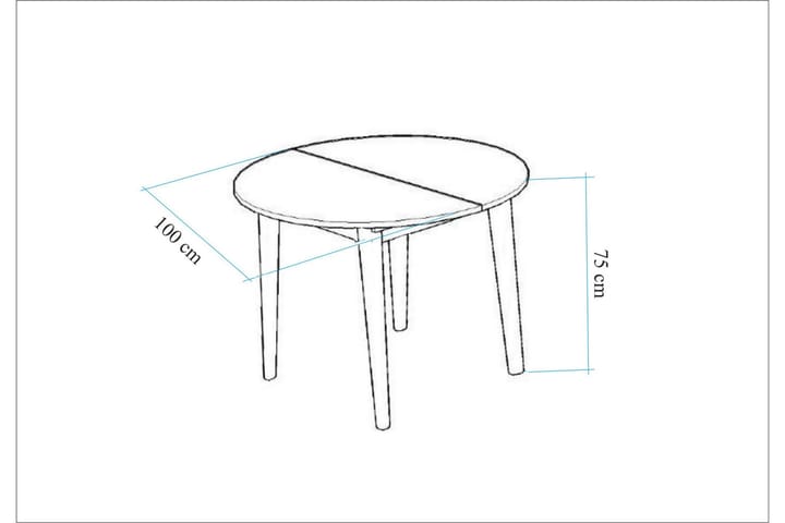 Ruokapöytä Vinadi 100 cm - Pähkinä - Ruokapöydät & keittiön pöydät