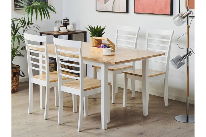 Ruokapöytä Wasola 150 cm Taitettava - Valkoinen/Vaaleanruskea - Ruokapöydät & keittiön pöydät - Kokoontaitettavat pöydät