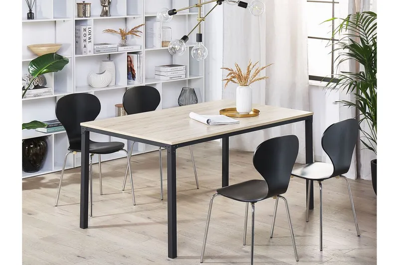 Ruokapöytä Wined 150 cm - Vaalea puu/musta - Huonekalut - Pöytä & ruokailuryhmä - Ruokapöydät & keittiön pöydät
