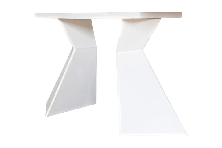 Ruokapöytä Xia Jatkettava 160 cm Lasi - Valkoinen - Ruokapöydät & keittiön pöydät