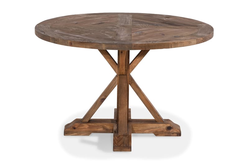 Ruokapöytä Yorkshire Vintage 120 cm Pyöreä - Ruskea - Huonekalut - Pöytä & ruokailuryhmä - Ruokapöydät & keittiön pöydät