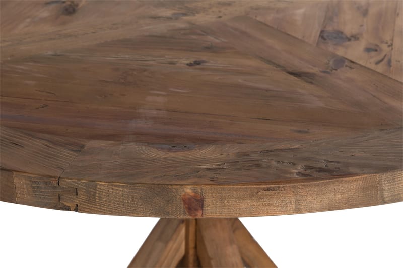 Ruokapöytä Yorkshire Vintage 120 cm Pyöreä - Ruskea - Huonekalut - Pöytä & ruokailuryhmä - Ruokapöydät & keittiön pöydät