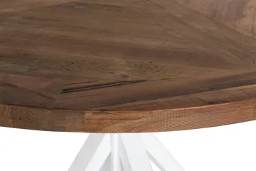 Ruokapöytä Yorkshire Vintage 120 cm Pyöreä - Luonnonväri/Valkoinen - Huonekalut - Pöytä & ruokailuryhmä - Ruokapöydät & keittiön pöydät