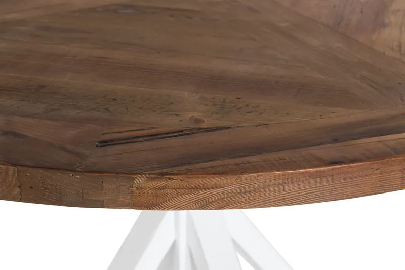 Ruokapöytä Yorkshire Vintage 120 cm Pyöreä - Luonnonväri/Valkoinen - Huonekalut - Pöytä & ruokailuryhmä - Ruokapöydät & keittiön pöydät