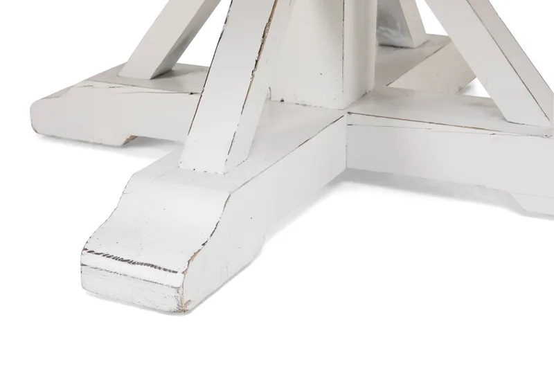 Ruokapöytä Yorkshire Vintage 150 cm Pyöreä - Vintage Luonnonväri/Valkoinen - Huonekalut - Pöytä & ruokailuryhmä - Ruokapöydät & keittiön pöydät