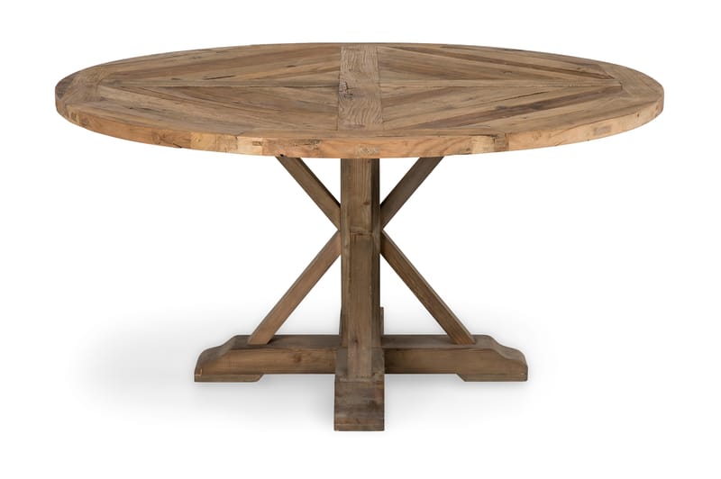 Ruokapöytä Yorkshire Vintage 150 cm Pyöreä - Ruskea - Huonekalut - Pöytä & ruokailuryhmä - Ruokapöydät & keittiön pöydät