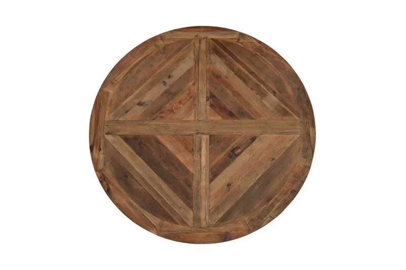 Ruokapöytä Yorkshire Vintage 150 cm Pyöreä - Ruskea - Huonekalut - Pöytä & ruokailuryhmä - Ruokapöydät & keittiön pöydät