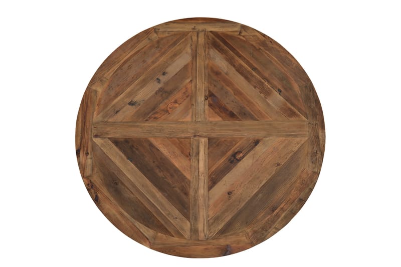 Ruokapöytä Yorkshire Vintage 150 cm Pyöreä - Vintage Luonnonväri/Valkoinen - Huonekalut - Pöytä & ruokailuryhmä - Ruokapöydät & keittiön pöydät