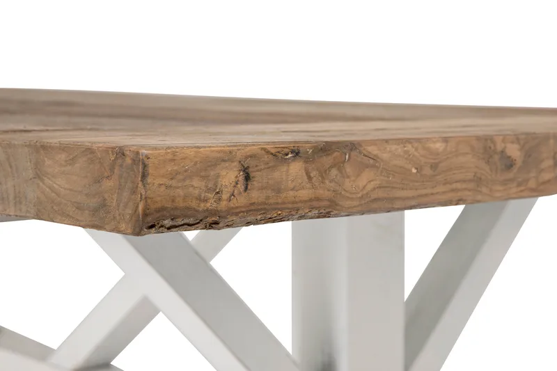 Ruokapöytä Yorkshire Vintage 200 cm Jatkettava - Vintage Luonnonväri/Valkoinen - Huonekalut - Pöytä & ruokailuryhmä - Ruokapöydät & keittiön pöydät