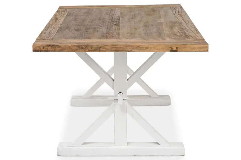 Ruokapöytä Yorkshire Vintage 200 cm - Vintage Luonnonväri/Valkoinen - Huonekalut - Pöytä & ruokailuryhmä - Ruokapöydät & keittiön pöydät
