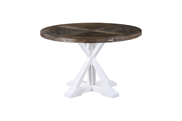 Ruokapöytä Yorkshire Premium 150 cm Pyöreä - Ruskea/Valkoinen - Ruokapöydät & keittiön pöydät