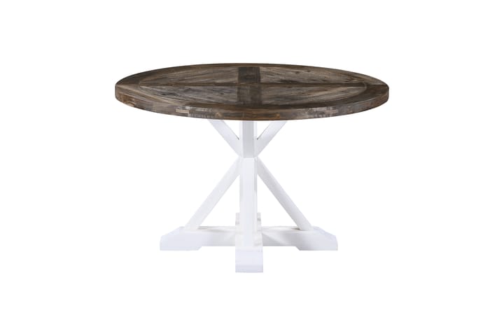 Ruokapöytä Yorkshire Premium 150 cm Pyöreä - Ruskea/Valkoinen - Ruokapöydät & keittiön pöydät